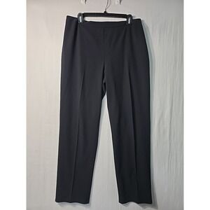 Chico's Pants Womens Size 2 US L/12 Black Stretch‎ High Rise Trousers Side Zip
